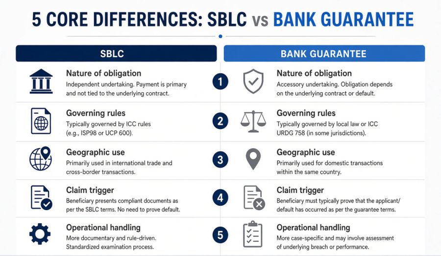 Five core differences explained visually