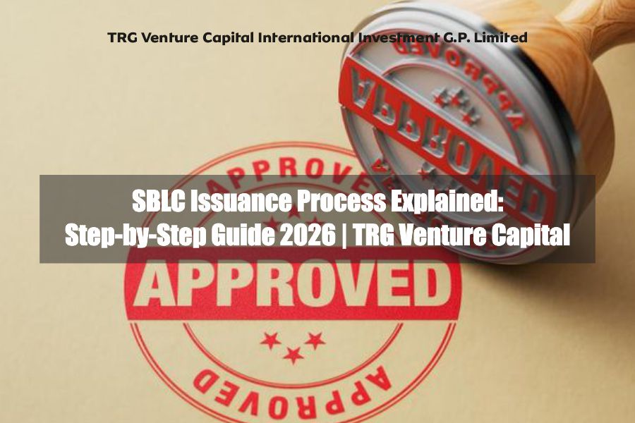 Red approved stamp highlighting the successful SBLC issuance process with expert guidance from TRG Venture Capital in 2026